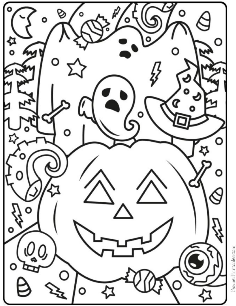 Halloween Pumpkin Printable coloring Pages