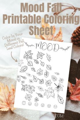 Mood Fall Printable Coloring Sheet