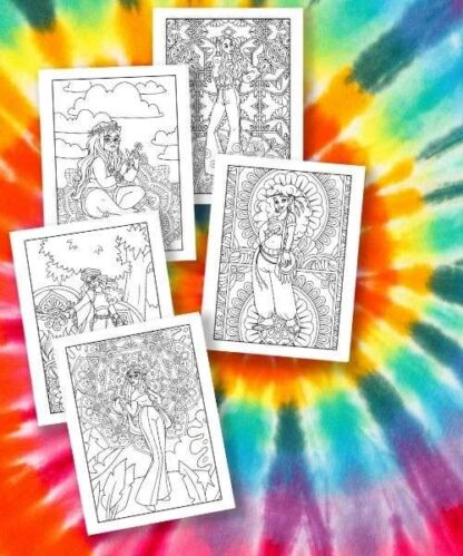 Hippie Coloring Sheets For Adults