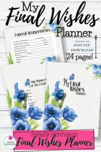 Final Wishes Estate Planner Printable