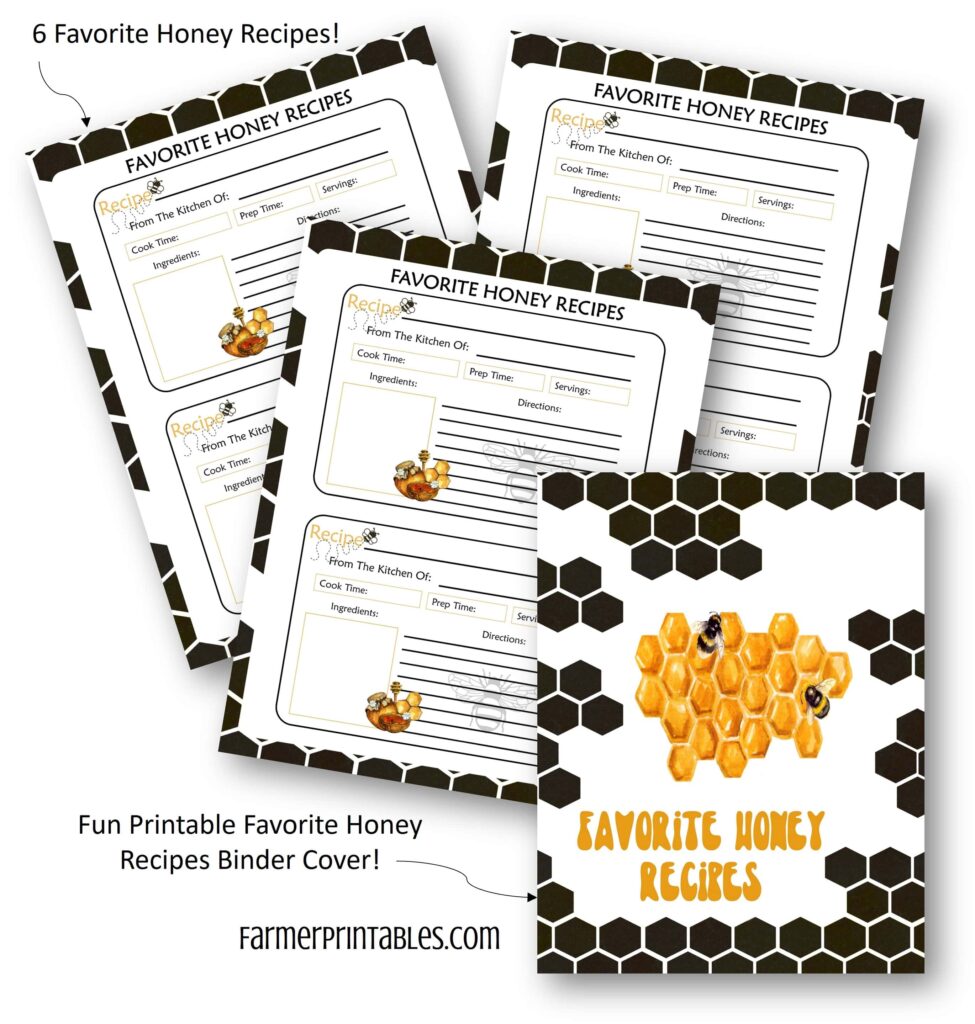 Beekeeping Log Book Honey Recipe Cards-min