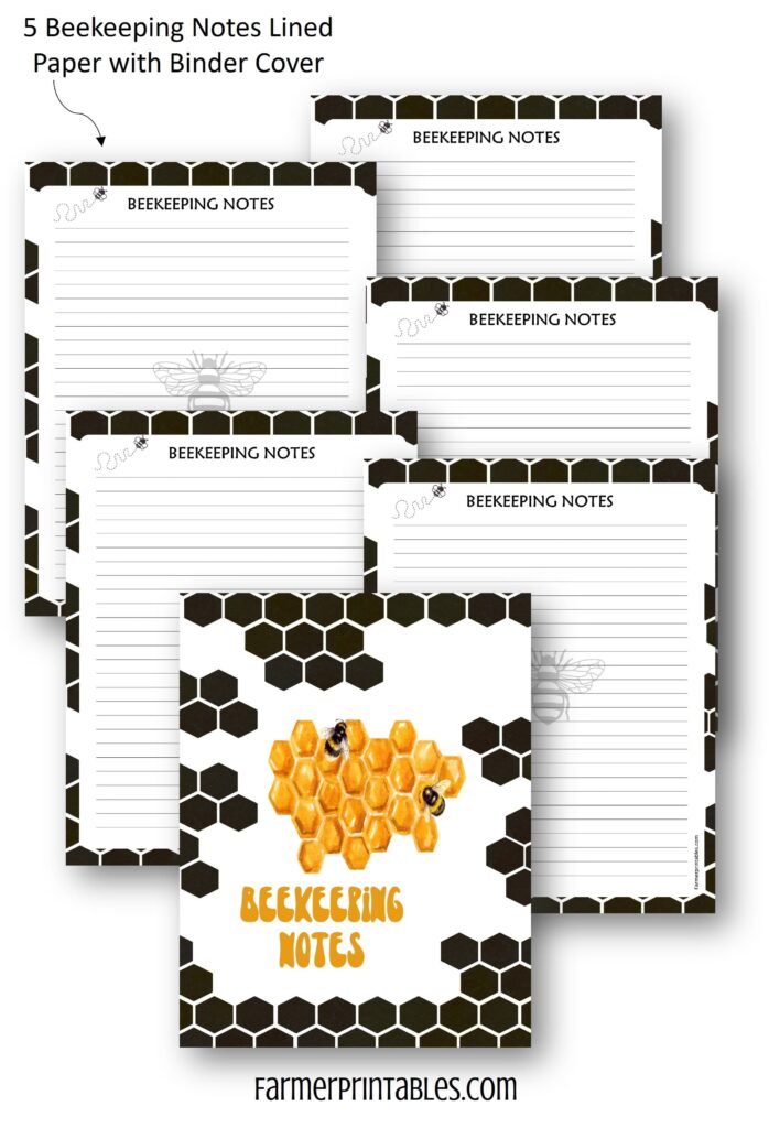 Beekeeping Log Book Notes Pages-min